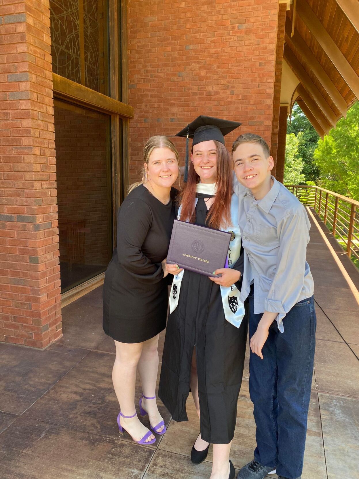 Landyn Yates at his sister's graduation